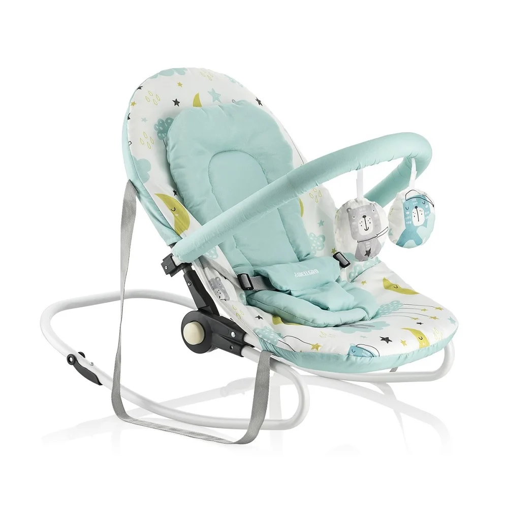 Baby Rocking Chair Newborns Sleeping Cradle Rocking Chair Cradle Baby Carriage with Toy Bar