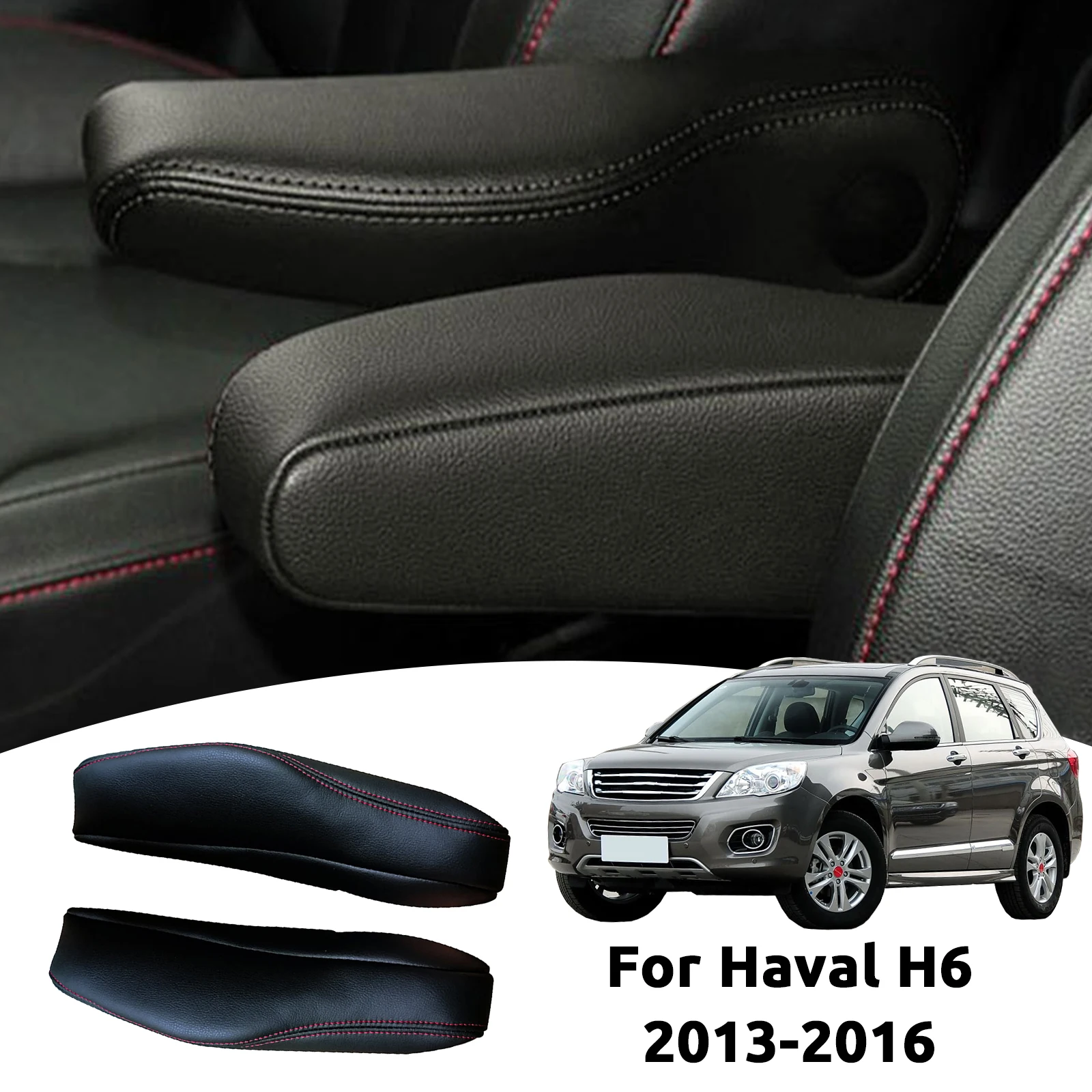 

2 PCS For Haval H6 2013 2014 2015 2016 Car Side Seat Armrest Cover Microfiber Leather Original Curve Replication