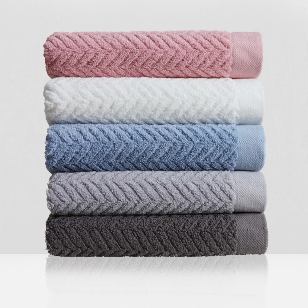 [Cotton Cloud] Very Tom 220g 100% Cotton, Herringbone 40 Number Hotel Towels, 5 Piels/10 Piels, Bath Towels, 40*80cm Cotton Cloud