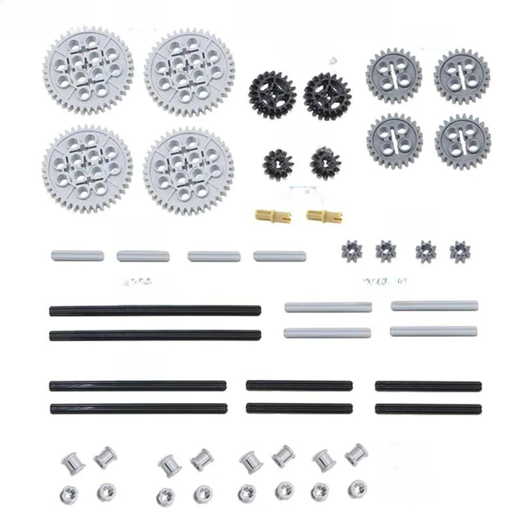 Pack de broches croisées sans friction pour engrenage technique MOC, 50 pièces, pour legoeds 10928 51416 3649 3648 3647 3749 3713 32123 32269 3708
