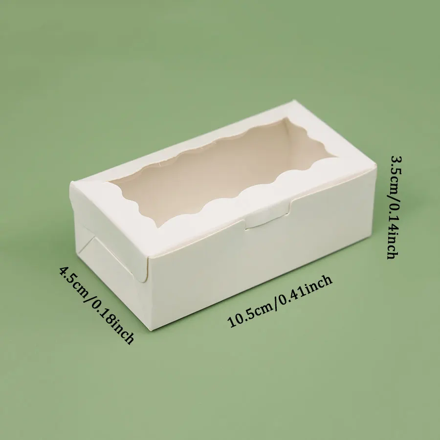 10/20pcs Cake Carriers, Square Box With Lid, White Bread Box With Window, For Pies, Donuts, Muffins, Chocolates