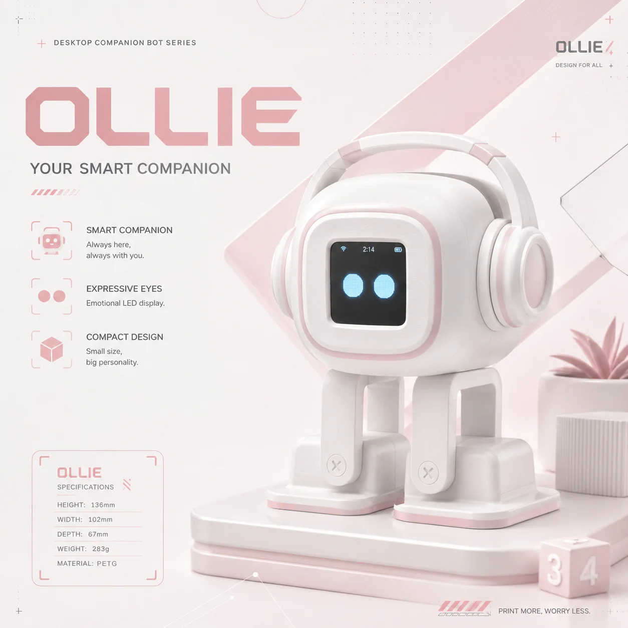 AI Chatbot Companion Robot | Voice Control, Emotional Interaction, Singing & Dancing, Smart Desktop Toy, Gift for Kids & Adults