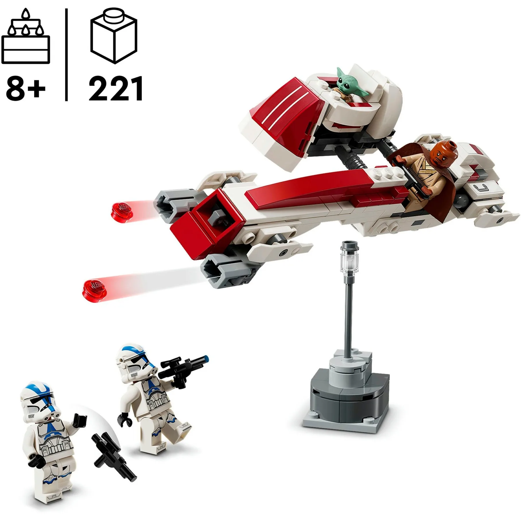 LEGO 75378 Star Wars Flip on Speeder BARC, Building Toy for Children 8 Years and over-Perfect for Collecting lego Models