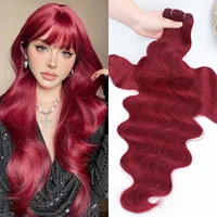 Extensiones de cabello sintético largo ondulado de alta temperatura, mechones de ondas corporales humanizadas suaves de fibra de bio proteína para mujeres, 30 pulgadas, 200 gramos