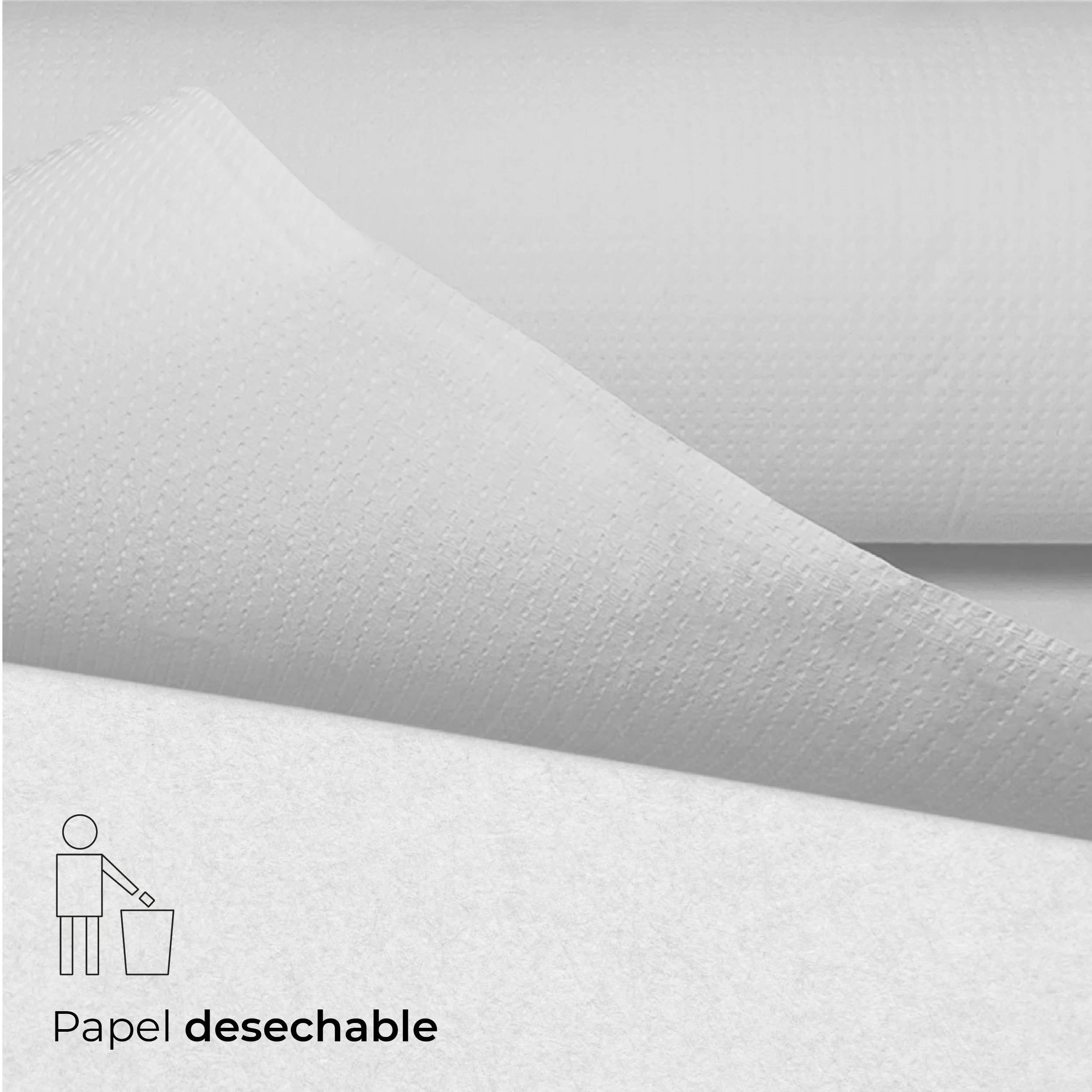 Rollo de Papel Camilla 65 m ECOLÓGICO | Blanco, SIN PRECORTE, camillas de masaje, spa, fisioterapia