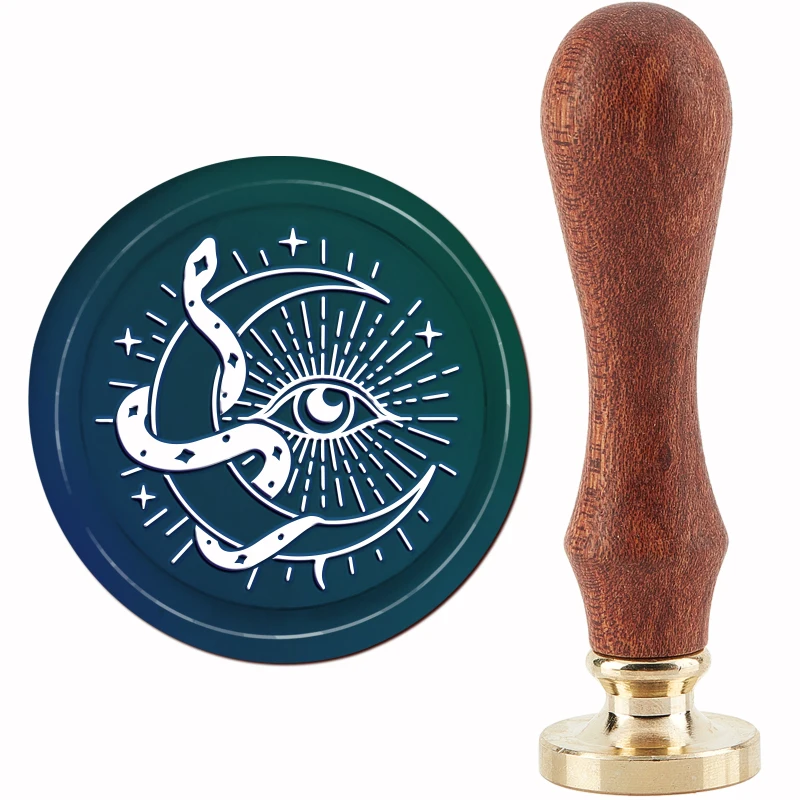 Craspire Tampon Cire Sasquatch 30mm - Seal Stamp Vintage Avec Manche Bois Pour Invitations Et Cadeaux