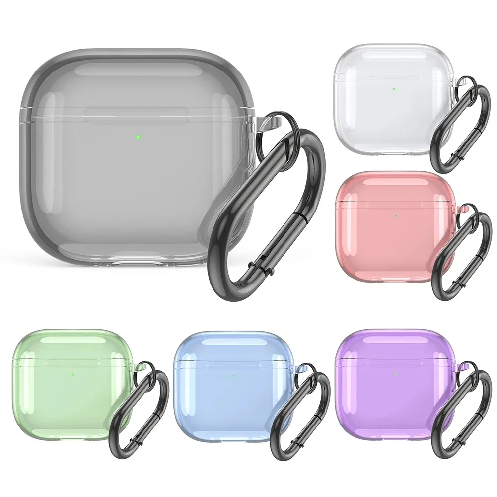 Étui AirPods 4 2024 en TPU souple et transparent pour écouteurs sans fil, étui de chargement antichoc pour écouteurs Apple