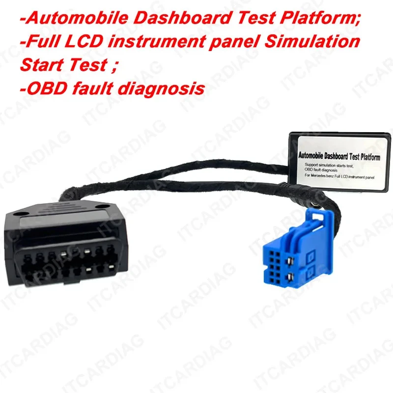 Mercedes-benz tam LCD gösterge paneli simülasyon başlangıç testi OBD arıza teşhis için MB otomobil pano Test platformu kablosu