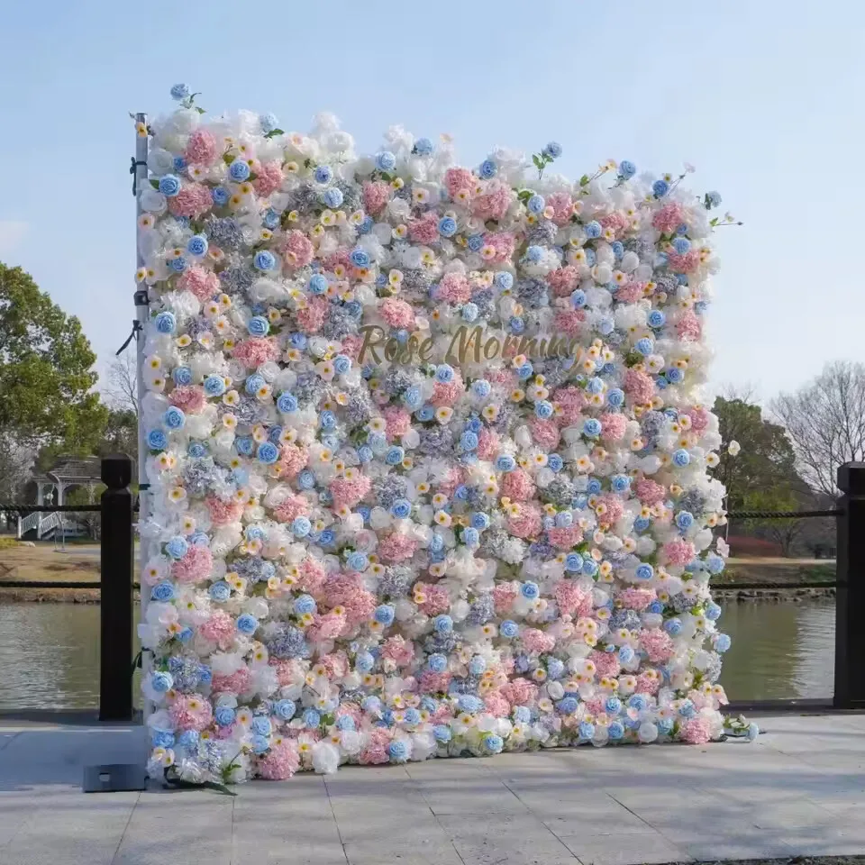 

70x78 Inch 3D Artificial Flower Wall Decoration Romantic Pink Wedding Backdrop Photo Booth Ready to Hang Use, Hot Sale on Amazon