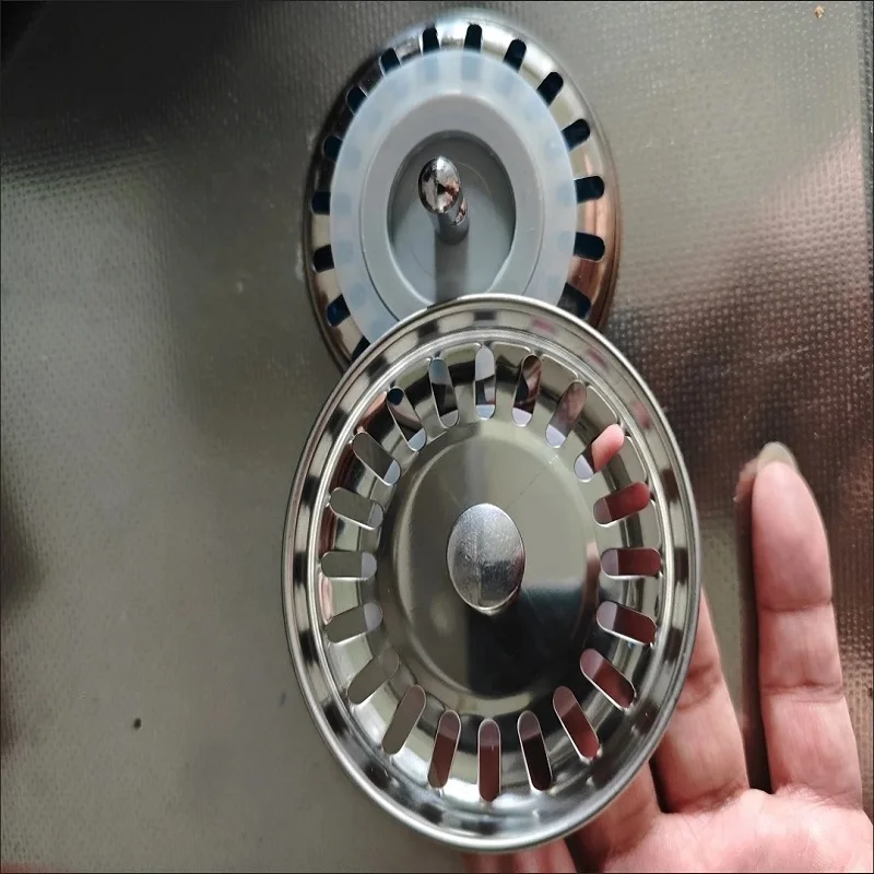 1pc 304 Stainless Steel Sink Strainer For Kitchen Bathroom Drain Filter Kitchen Sink Strainer Kitchen Bathroom Accessories