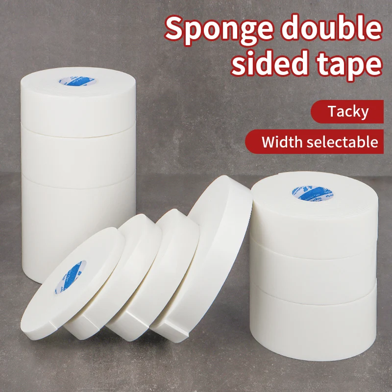 High Quality Double Sided Foam Tape White Strong Stickiness Hot Melt Glue Sponge Self Adhesive Tape For Small Items Mounting