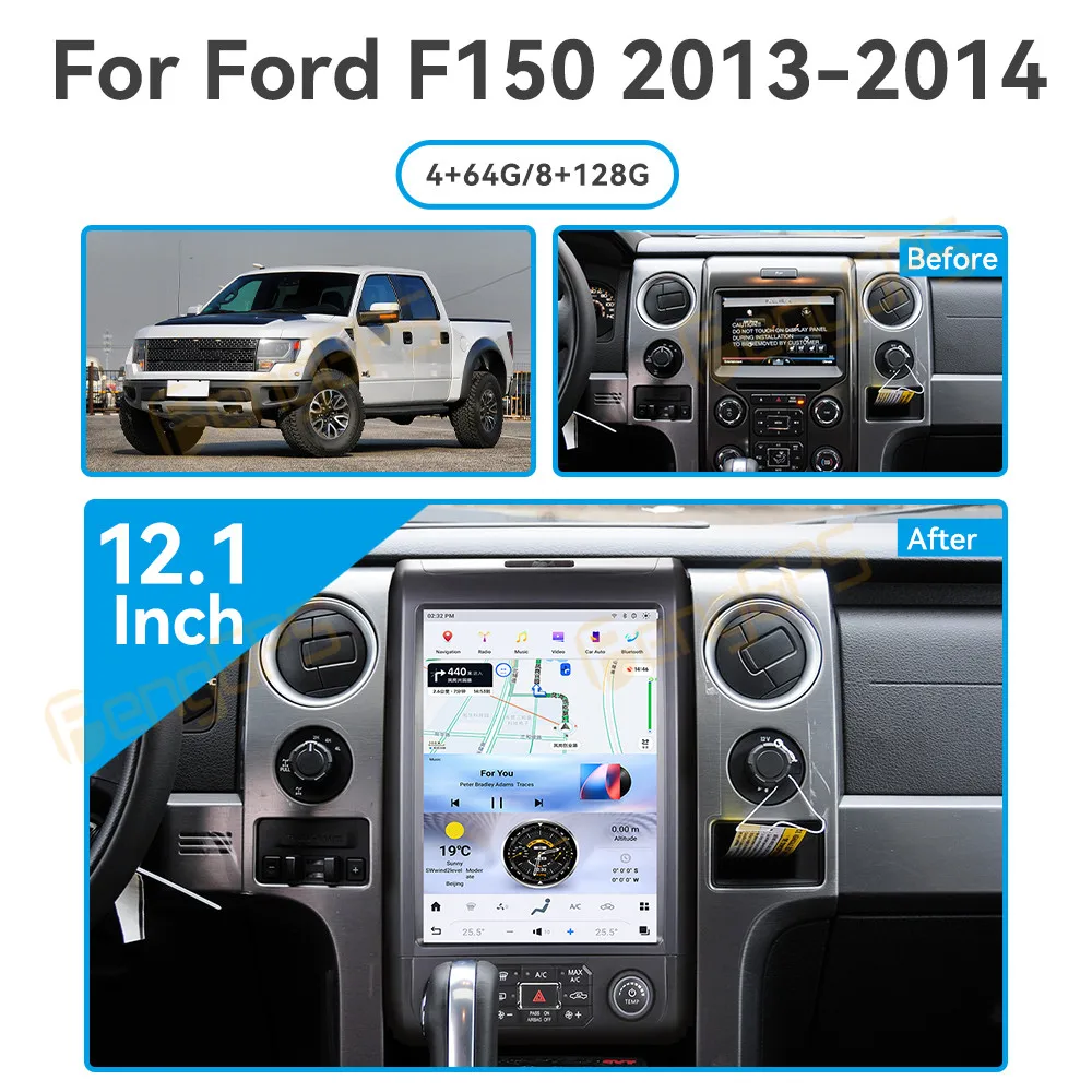 For Ford F150 F250 F350 Raptor 2009 - 2014 Android Car Radio Wireless Carplay Stereo Receiver Autoradio Multimedia Player GPS