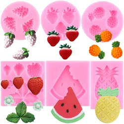 Fruit Strawberry Grapes Pineapple Silicone Mold Cake Decorating Tools Fondant Sugarcraft Mould Baking Pastry Chocolate Moulds