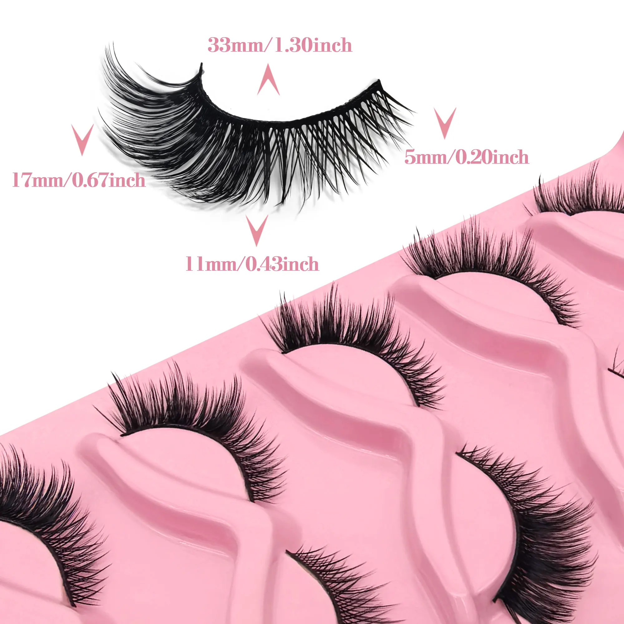 5 أزواج من الرموش الصناعية الرائعة ثلاثية الأبعاد على شكل عين القطة وعين الثعلب - سميكة وكثيفة وخفيفة الوزن ومريحة. #4