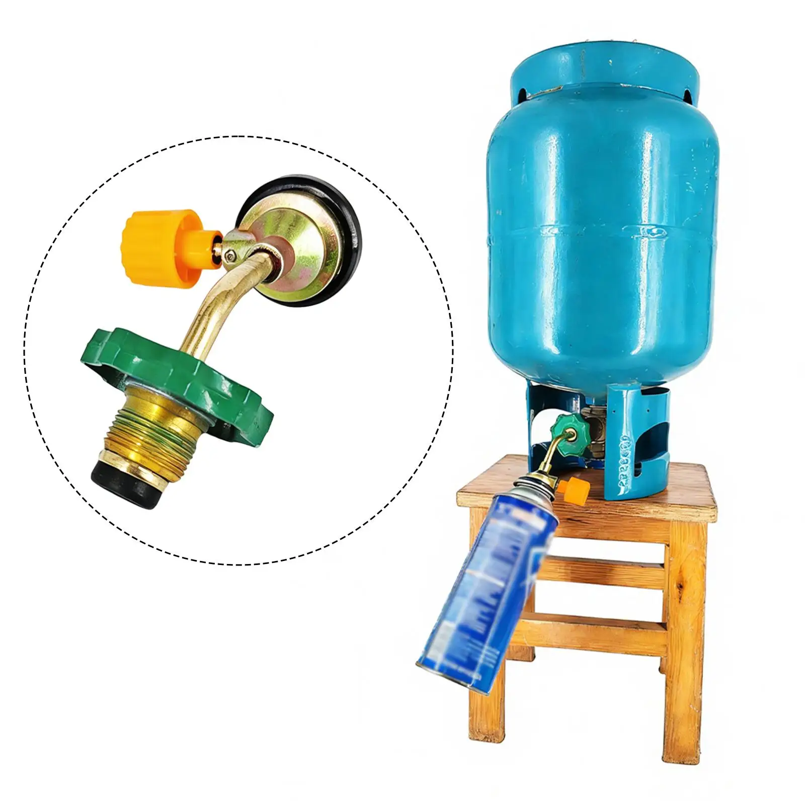 Gas Tank Adapter Easy to Control Essential Gear Butane Canister Refill Valve Gas Tank Bottle Connector for Travel Outdoor Hiking