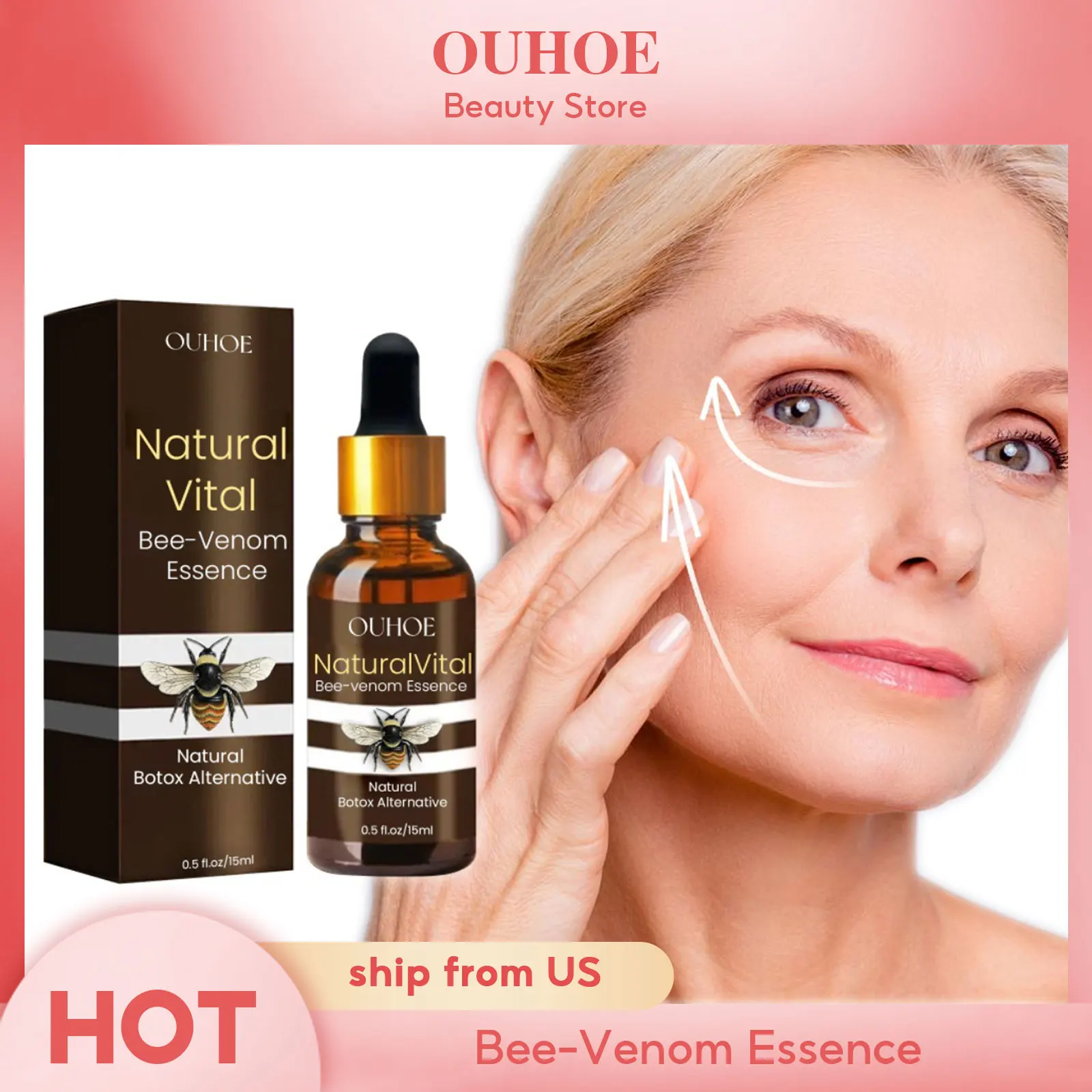 OUHOE Facial Anti-wrinkle Lift Firm Serum Care Skin Fade French Lines Drooping Skin Moisturizer Repair Tighten Face Essence