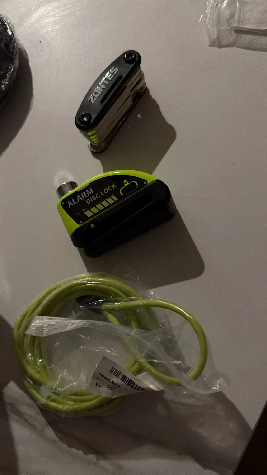 BikerZoneZ Guardian Lock — Rechargeable Alarm Disc Lock