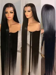 250 Density Brazilian 30 40 Inch Bone Straight 13x4 13x6 HD Lace Front Human Hair Wigs Lace Frontal Wig Straight Glueless Wig