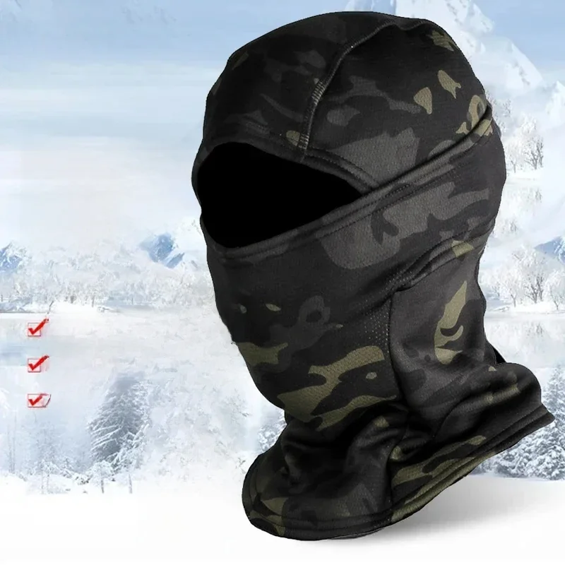 AliExpress NONE Winter Fleece Warm Camouflage Balaclava Outdoor Cold-proof Ski Cycling Full Face Mask Motorcycle Mask Helmet Lining