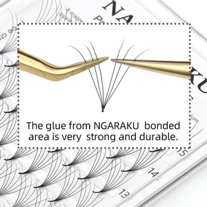 Nagaraku scharfe schmale Stangen vorgefertigte Wimpernbeatscher 0,07 mm 4D-10d 120 Fein feine Finisher Russos Lüftervolumen 8 Hauptverkäufe Russian Volume Fans - №6