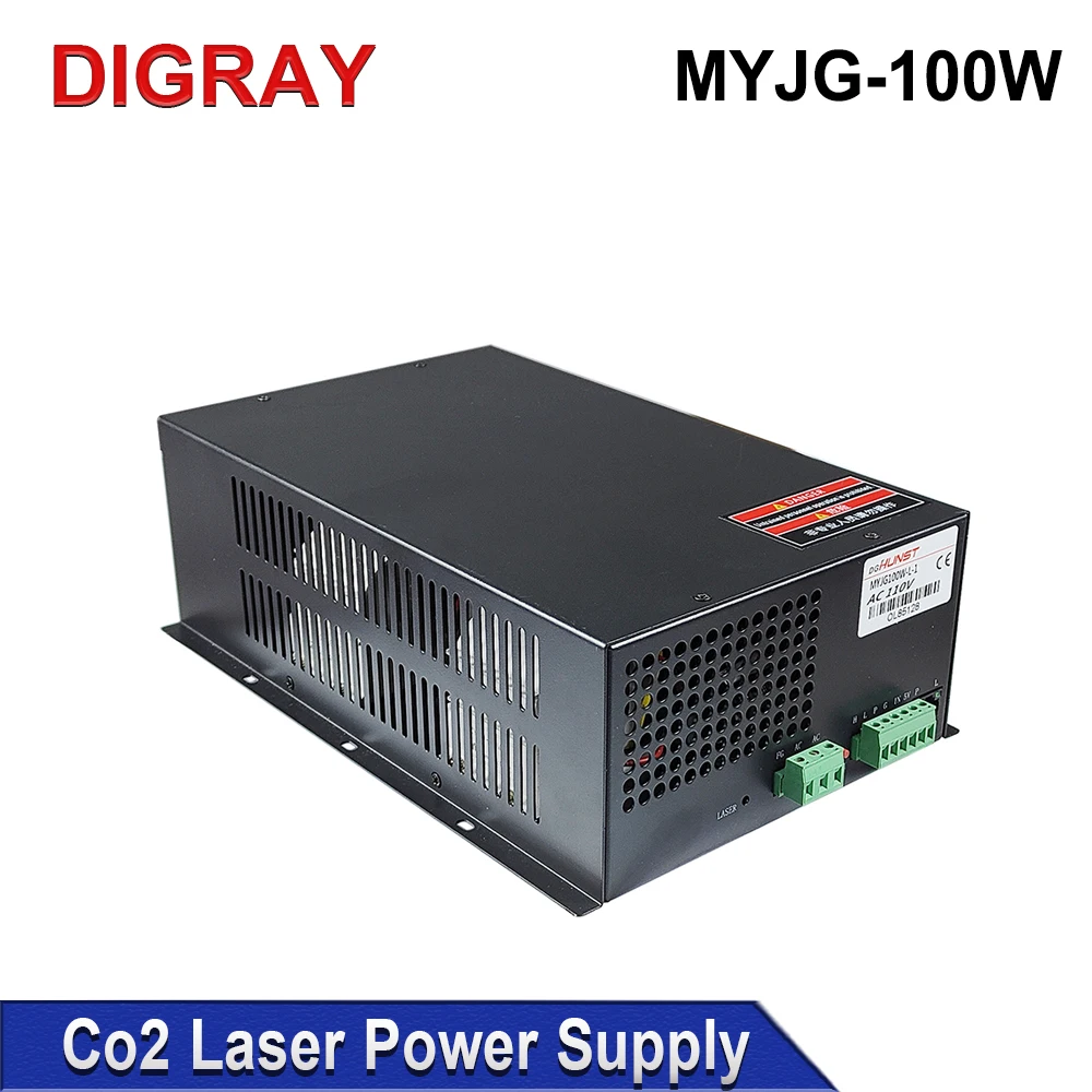 

DIGRAY 100W Co2 Laser Power Supply MYJG-100W for 80W 100W Laser Cutting and Engraving Machine