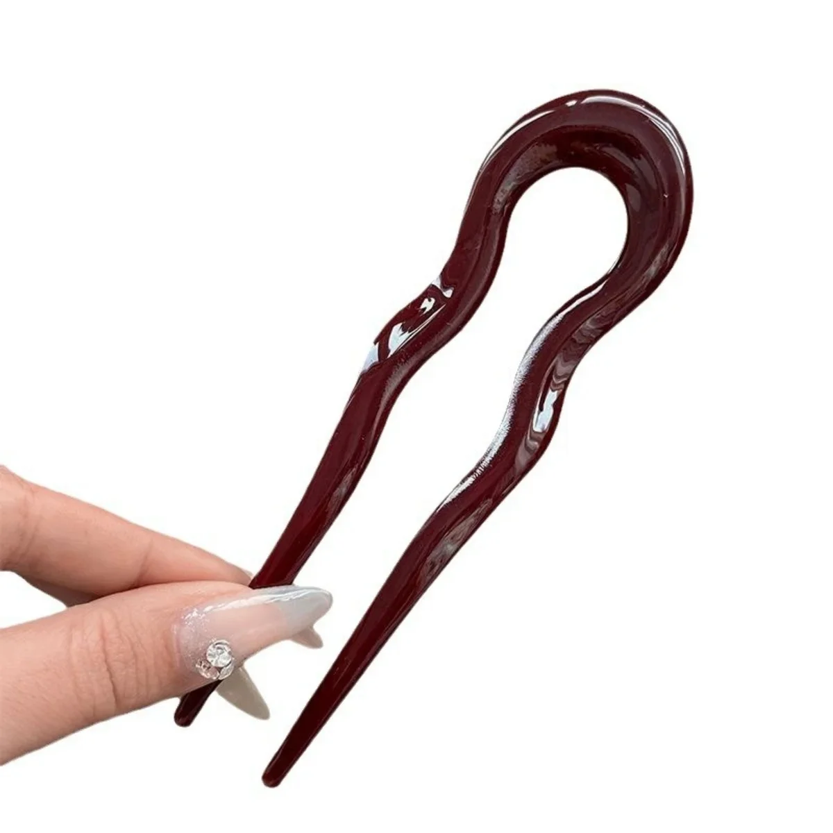 Fourchette à cheveux en forme de U, épingle à cheveux en acétate de écaille de tortue, Design géométrique, couvre-chef, bâtons pour femmes et filles