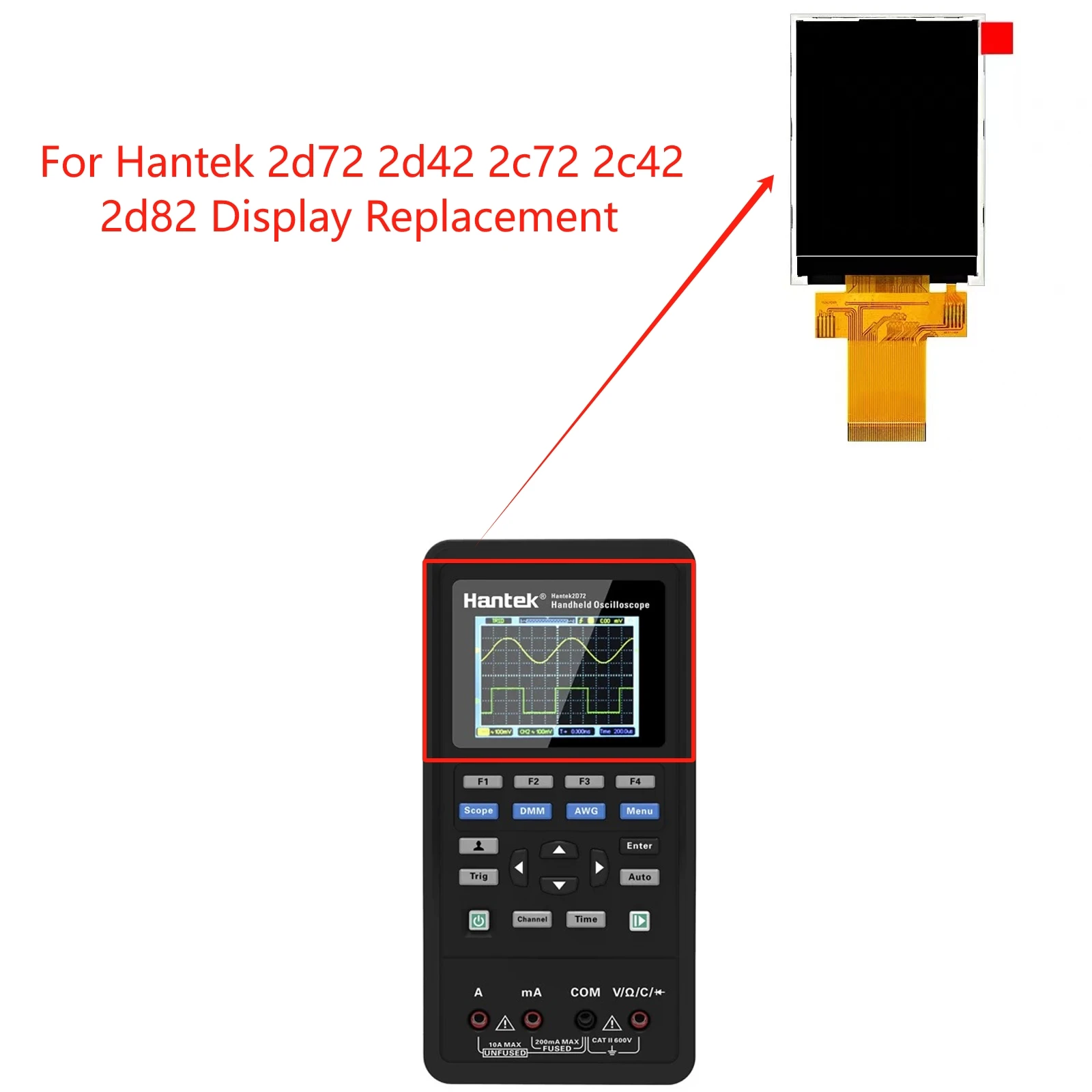 

Новый полноцветный ЖК-дисплей для замены экрана Hantek 2d72 2d42 2c72 2c42 2d82