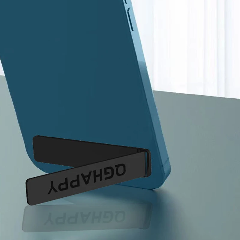 

Ultra-thin Mobile Phone Holder for iPhone Xiaomi Samsung Zinc Alloy Portable Folding Cellphones Support Back Sticker Mini Stand
