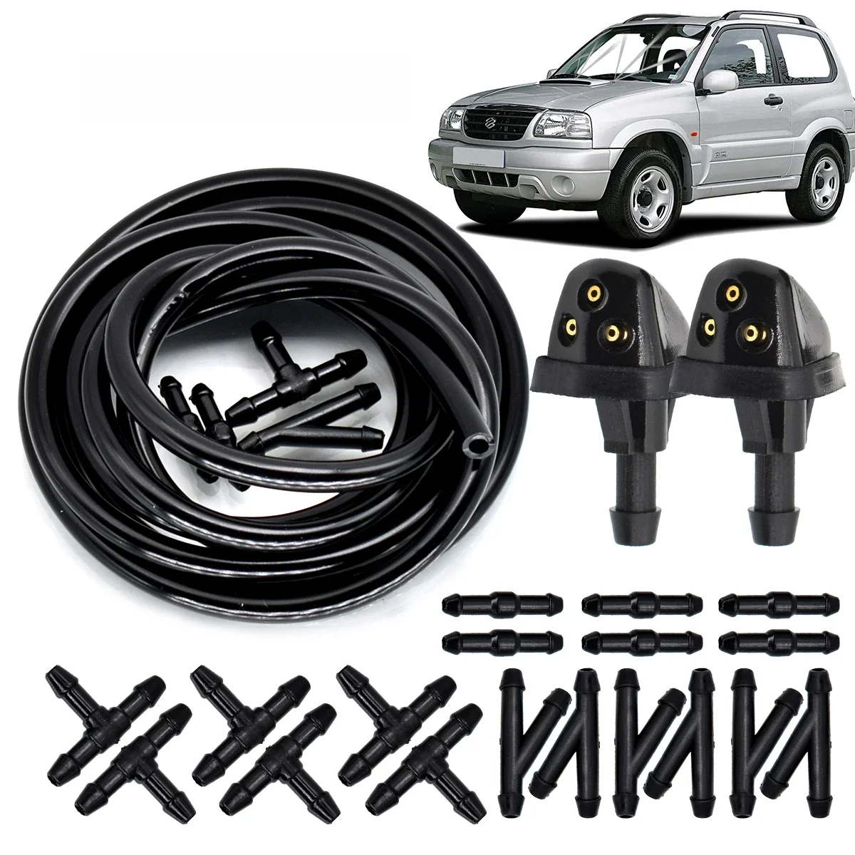 2 SZTUK dysz spryskiwacza przedniej wycieraczki do Suzuki Swift MK2 SX4 MK1 Grand Vitara 1998 - 2005 Escudo Aerio JIMNY — zdjęcie 2