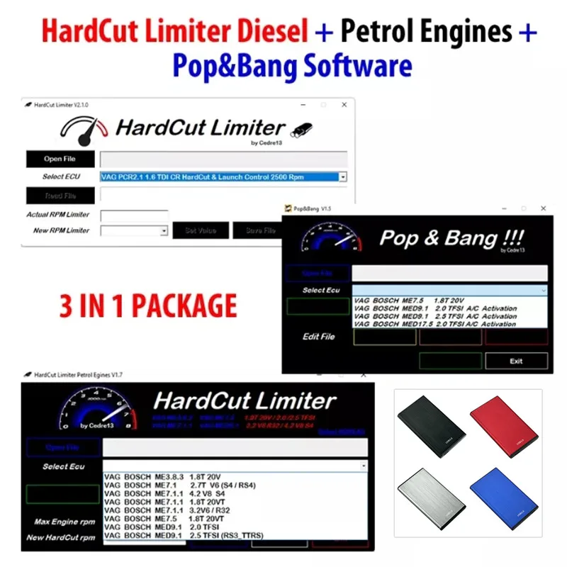 

2024 Newest HardCut Limiter Diesel + Petrol Engines + Pop&Bang Software 3 IN 1 PACKAGE send by CD 80GB HDD