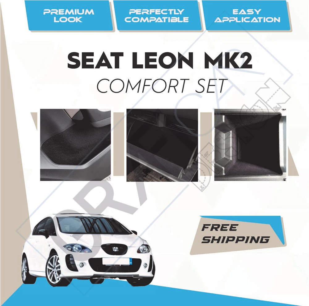 Comfort Set-Ready Fabric Coating In-Car Accessory Self-Adhesive Insulation Effective Coating Compatible With Set Seat Leon MK2