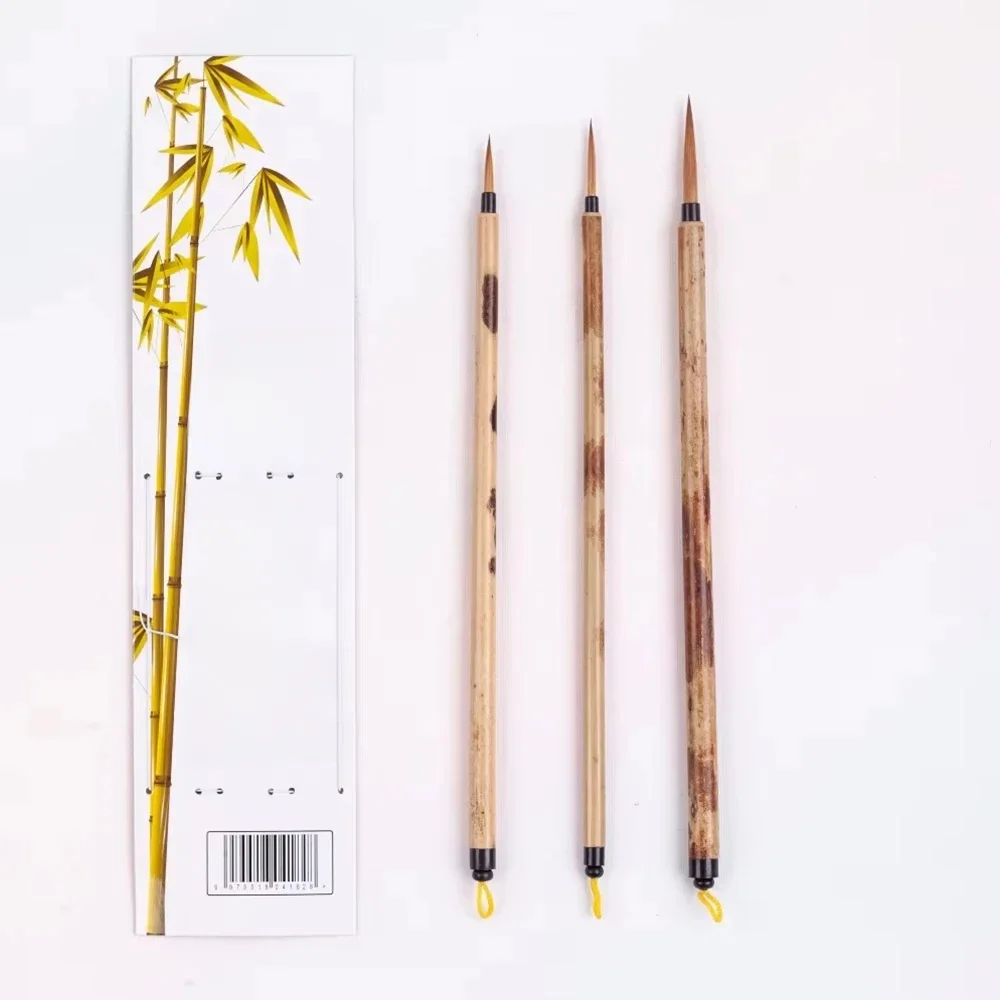 ArtSecret wysokiej jakości 3 sztuk/zestaw BK-02 artystyczna kaligrafia pędzle akwarelowe Kolinsky włosy bambusowy uchwyt chińskie materiały malarskie — zdjęcie produktu 7
