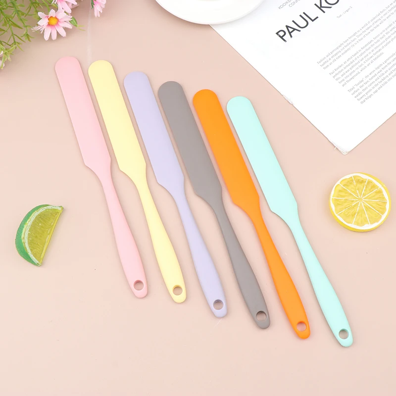 Silicone Long Scraper Color Cream Long Knife Scraper Cake Making Silicone Spatula Baking Tools For Cakes Small Accessories