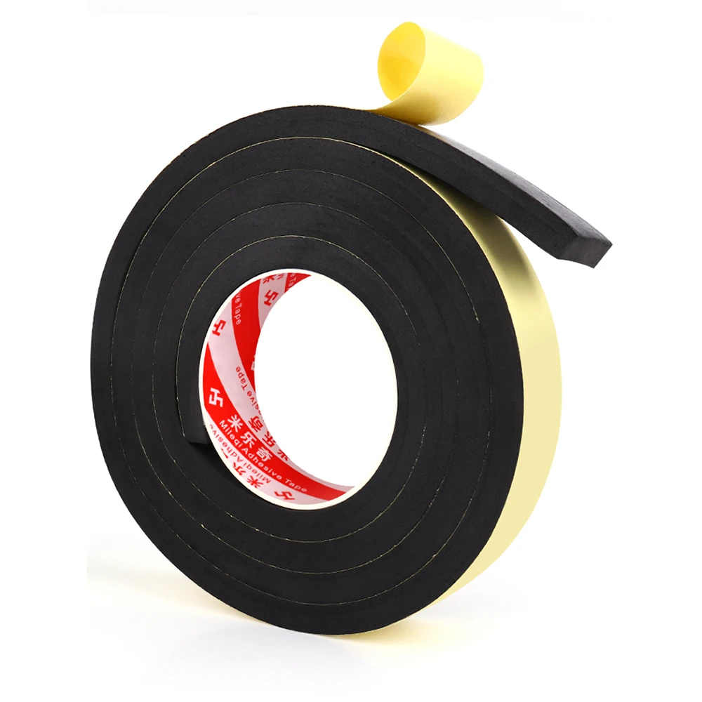 6mm-20mm Thick Neoprene Self Adhesive Backed Foam Sponge Strip Sticky Seal 2 / 10M