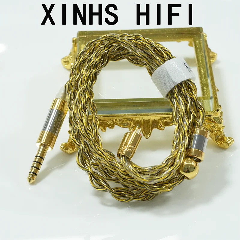XINHS G05 Cabo banhado a prata de 4 núcleos Cabo de atualização de fone de ouvido