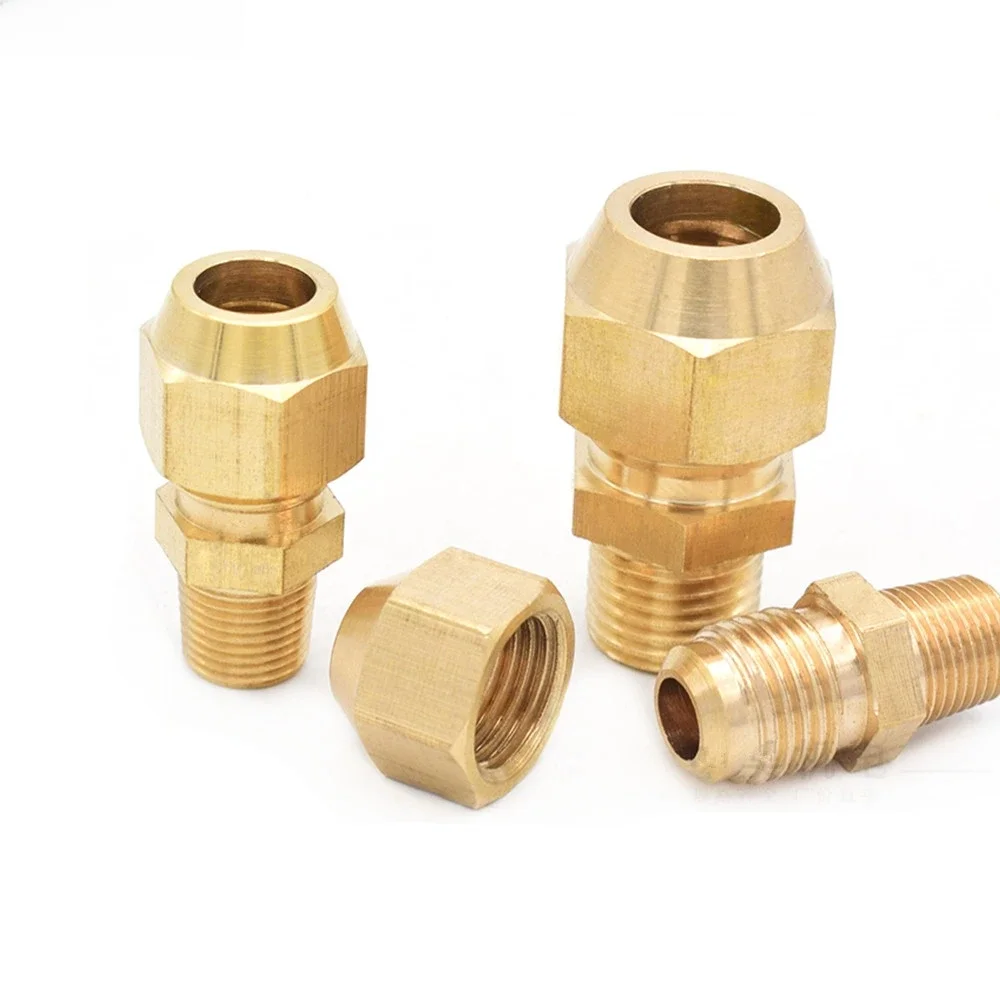 Rozszerzenie miedziane bezpośrednio podłącz 1/8 "1/4" 3/8 "1/4" gwint męski mosiężne złącze miedziane rozszerzenie zatoka rozszerzane złącze adaptera — zdjęcie 2