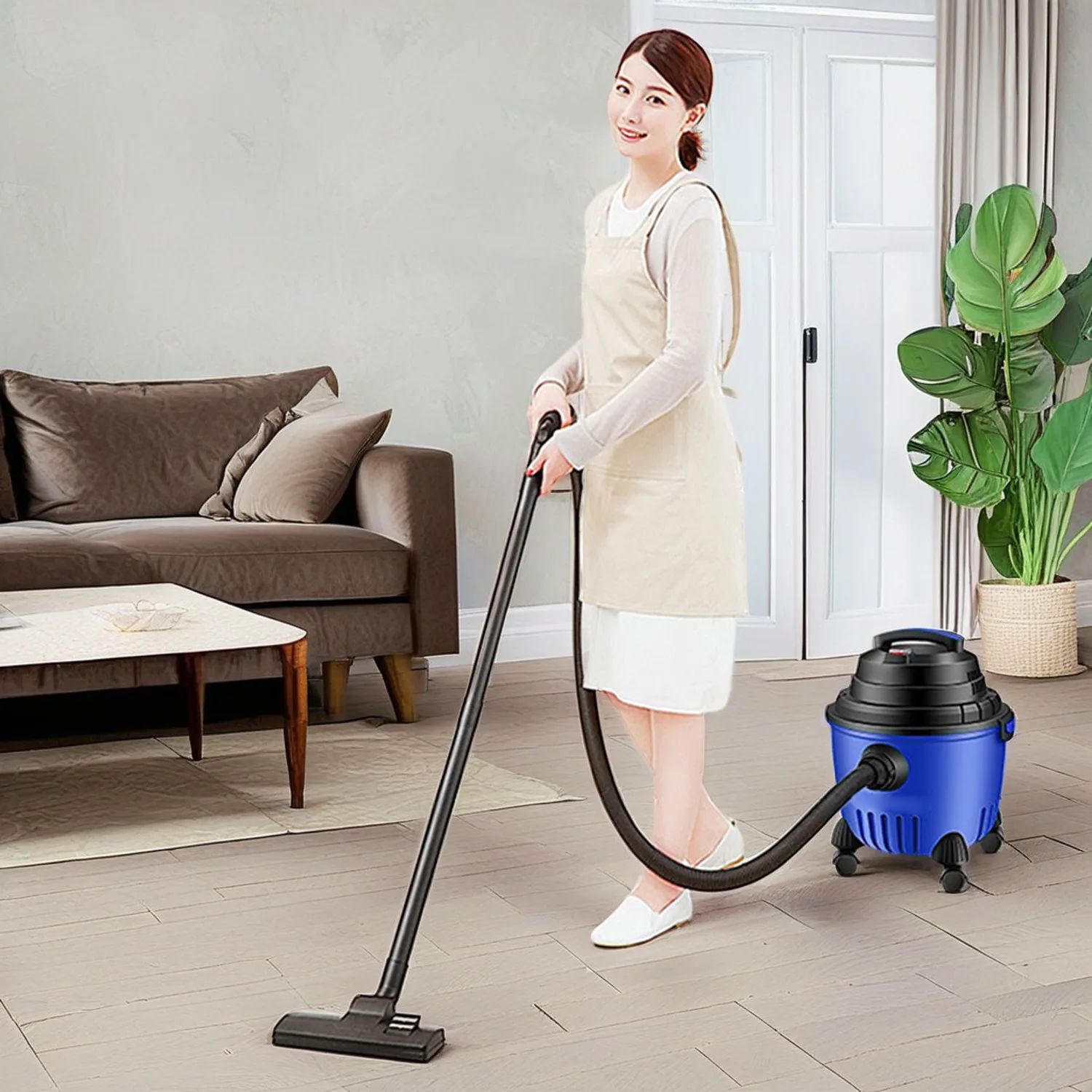 Electric Vacuum Cleaner 1200W Powerful Household Suction Power Wet & Dry Vacuum Cleaner Plastic Body Vacuum Cleaner