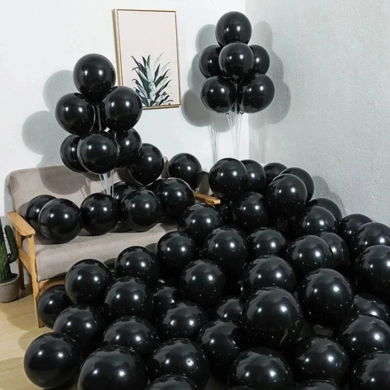 Dekoracje urodzinowe Balon Matowy Czarny Czerwony Pomarańczowy Żółty Metaliczny Złoty Balon na Urodziny Ślub Baby Shower Globos — zdjęcie 2