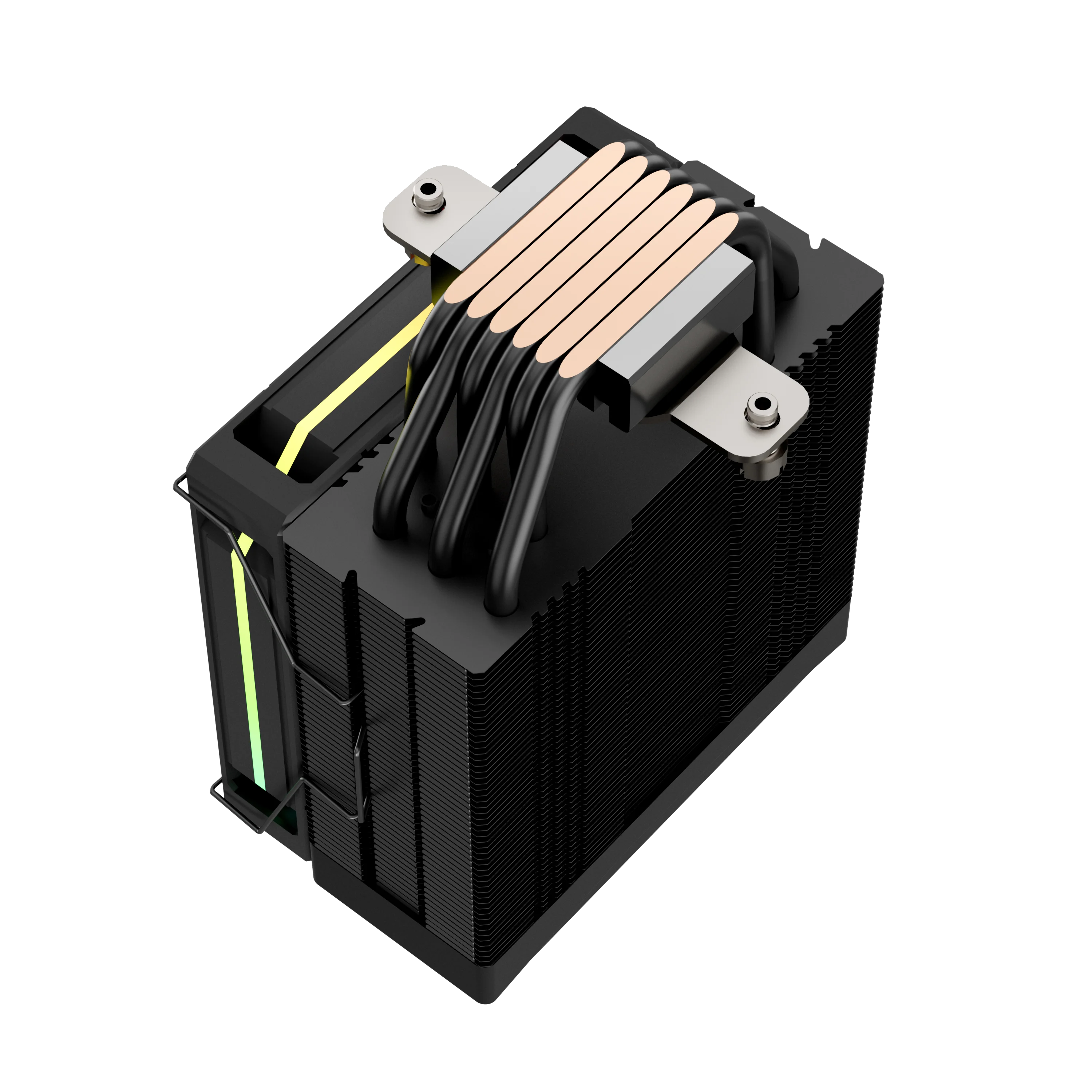 UPSIREN Walrus Whisper 120 مشعاع تبريد الهواء لهيكل العرض الرقمي، 6 أنابيب حرارية، يدعم LGA1851/1700/115X/1200/AM5/AM4