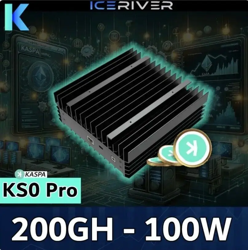 IceRiver KAS KS0 PRO Asic Miner com PSU, comprar 2 GET 1 grátis, 200Gh por s