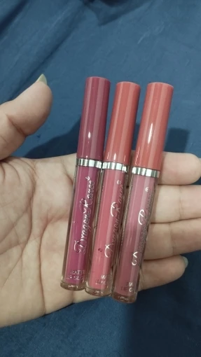 3 PCS Liquid Lipsticks Set Long Lasting Make Up For Women Korean Beauty Cosmetics Matte Lipsticks Waterproof Long lasting photo review
