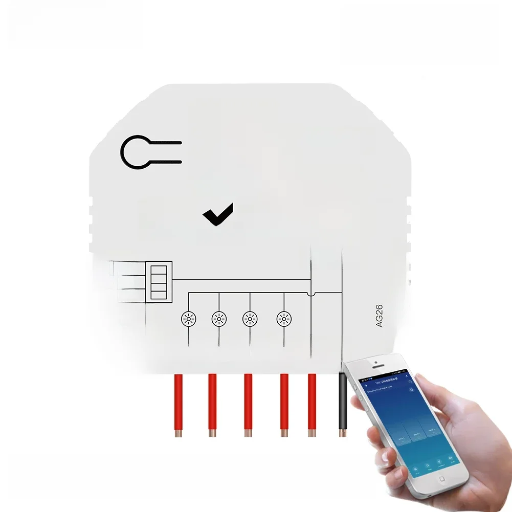 Mini DIY WiFi Smart Light Switch 4 Gang 1/2 Way Module Smart Life/Tuya App Wireless Remote Control Work with Alexa Google Home