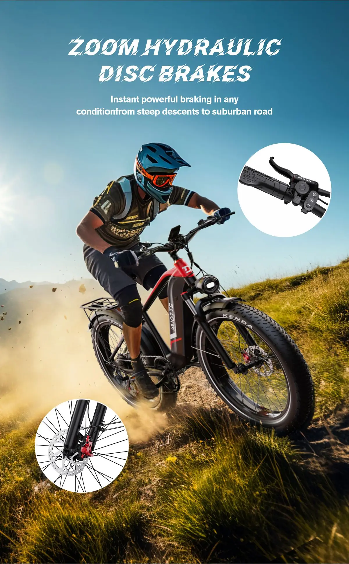 Duotts F26 Lite Elektrofahrrad 48V18Ah Lithium-Akku Bürstenloser Motor E-Bike Doppelte Hydraulische Bremse Elektrofahrrad – Detail 3