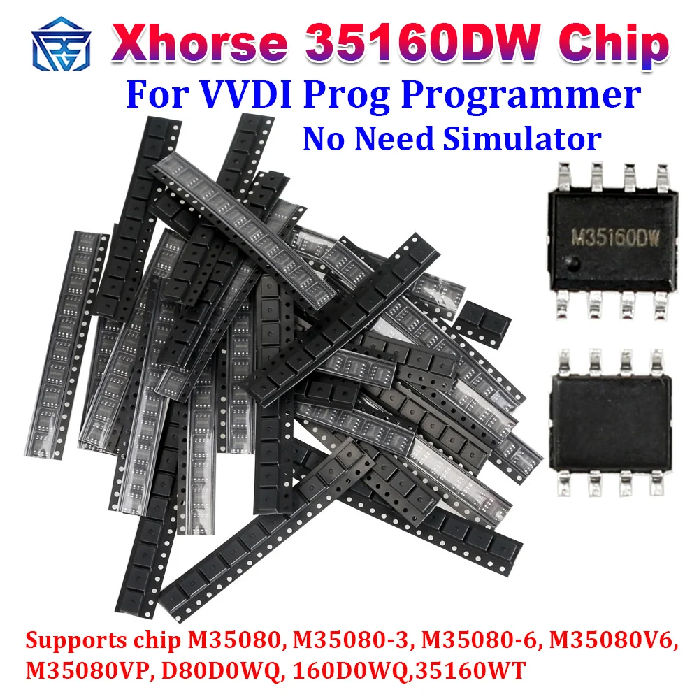 5/10PCS Xhorse 35160DW Chip For Xhorse VVDI Prog Programmer Reject Red Dot No Need Simulator Replaced M35160WT XDPG31CH Adapter