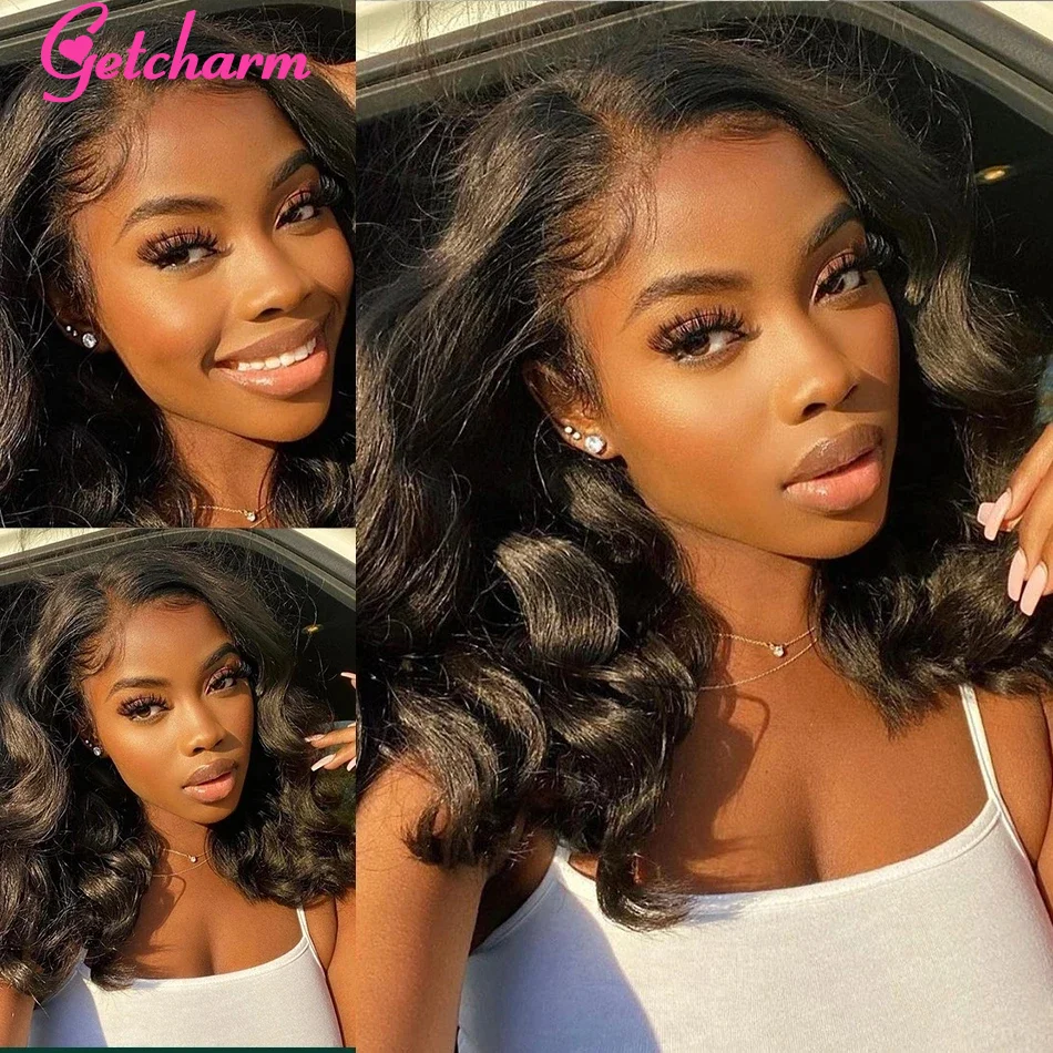 Short Bob Wig Body Wave Lace Front Human Hair Wigs For Women 13x4 HD Transparent Lace Frontal Wig Glueless Wig