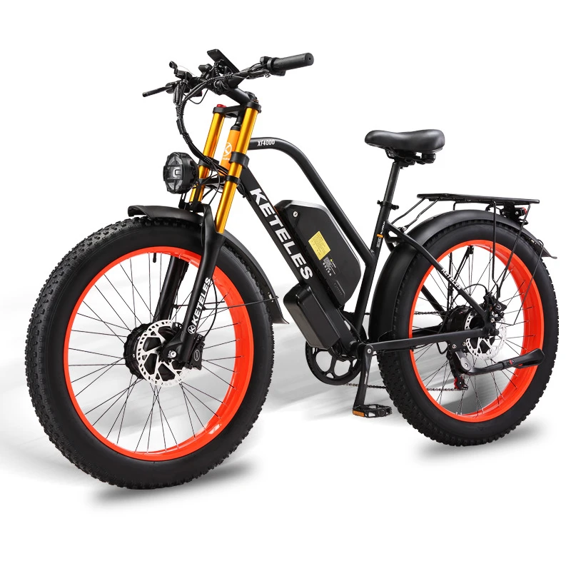 electric bicycle snow bike aluminum alloy fat tire 2000W48V power assisted beach bike 26 inches