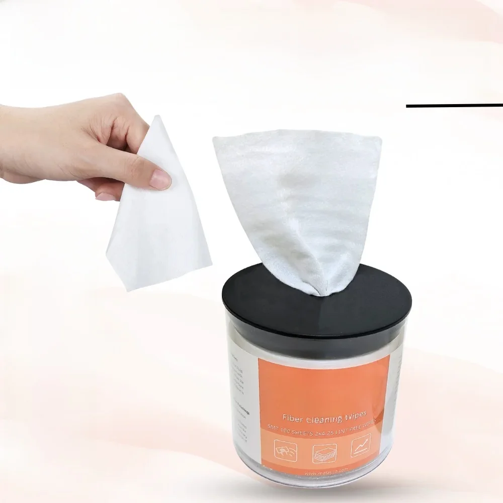 Metayco CL-Y100 platforma chusteczki do czyszczenia światłowodowych bezpyłoszczelne włókna papierowe wyciera czysty papier światłowodowe — zdjęcie produktu 7