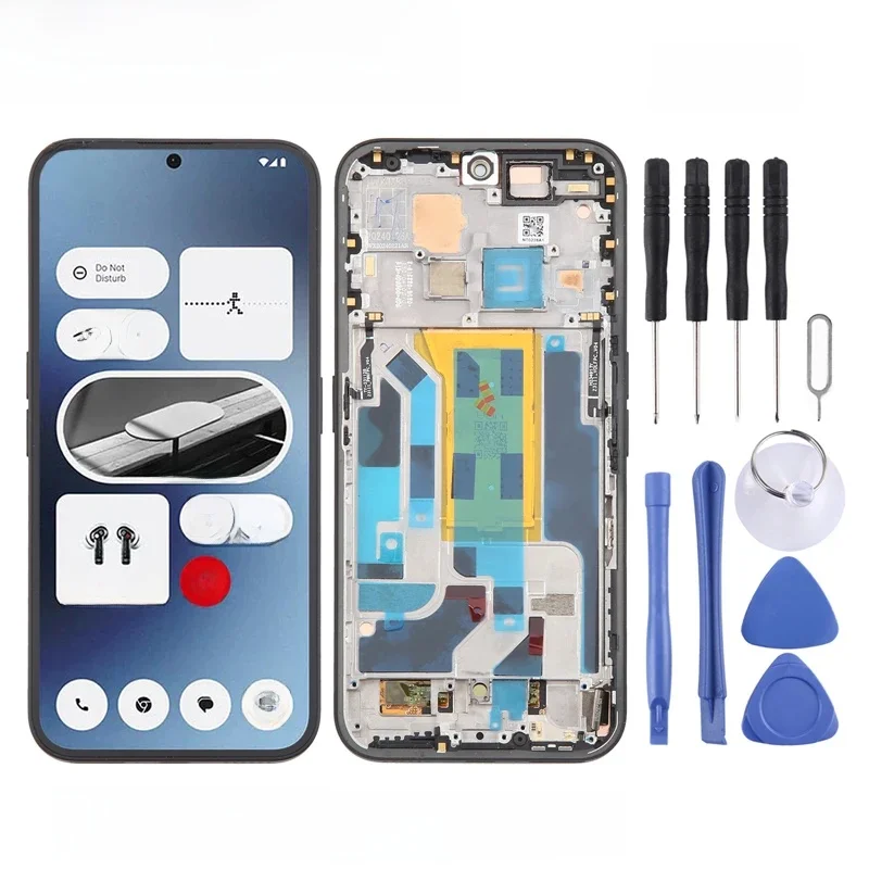 Oryginalny ekran AMOLED LCD do telefonu Nothing Phone (2a) A142 5G, wyświetlacz i digitizer ekranu dotykowego z ramką, część zamienna — zdjęcie produktu 7