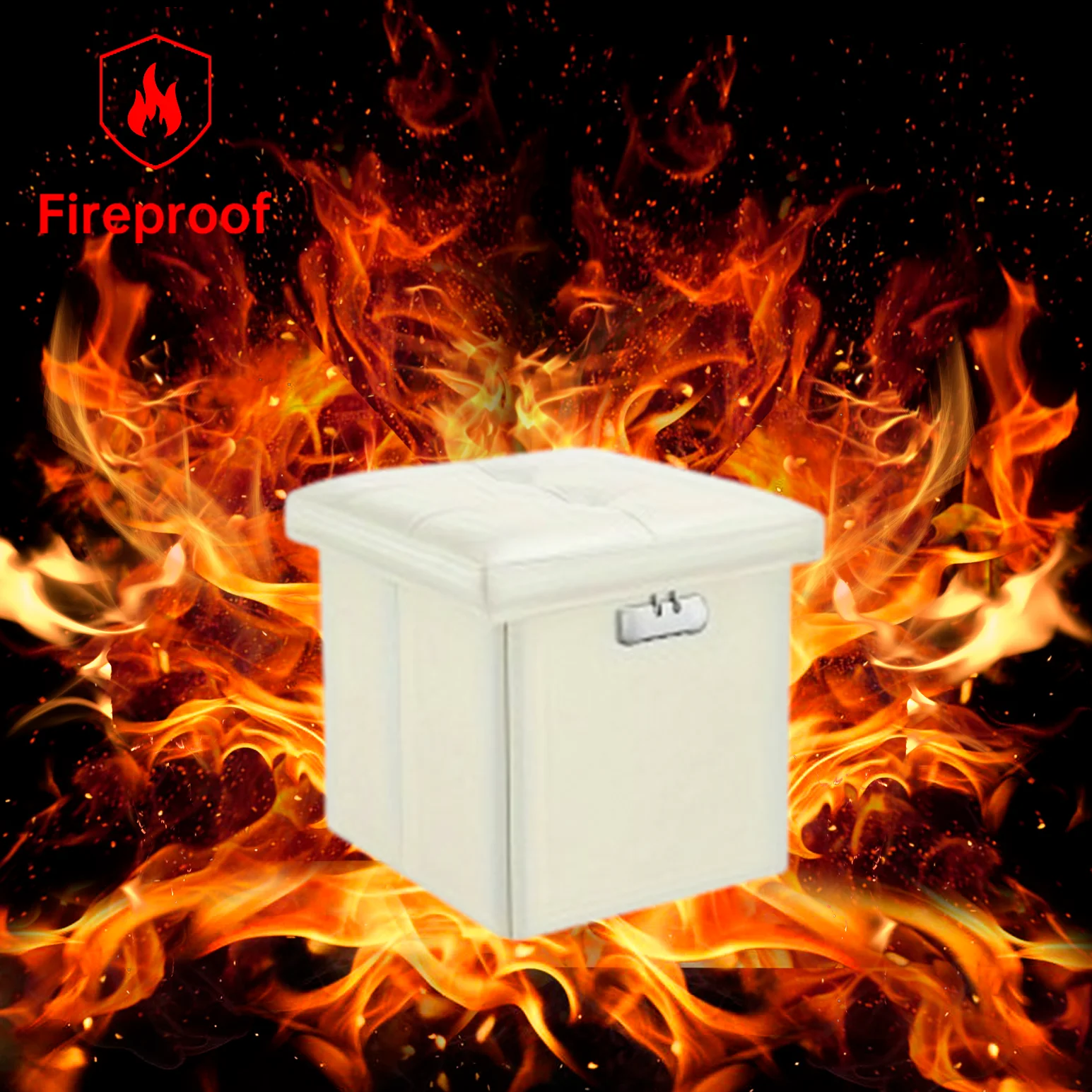 

Складная скамья для хранения вещей с замком, огнестойкая, практичная, водонепроницаемая, для дома