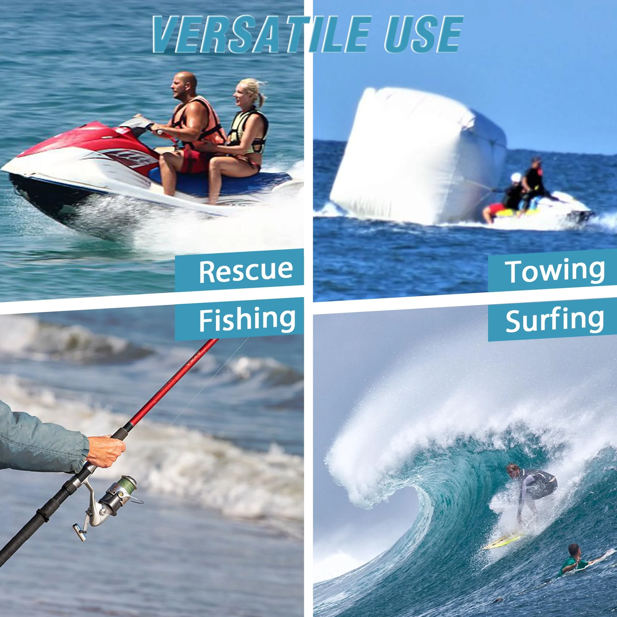 Neuer aufblasbarer Wasserrettungsschlitten, PVC-Jetski-Schlittenbrett mit Drop-Stitle, schnelles Aufblasen, Notfallausrüstung für Seen/Ozeane/Fluss